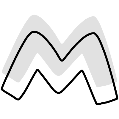 Shape Abstract M Bird Element from Organica (Combo) Set