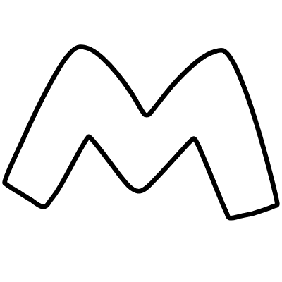 Shape Abstract M Bird Element from Organica (Line) Set