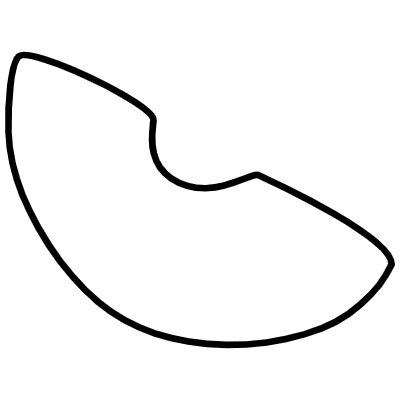 Shape Abstract Orange Fruit Element from Organica (Line) Set