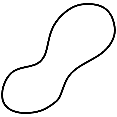 Shape Abstract Peanut Element from Organica (Line) Set