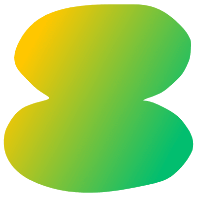 Shape Abstract Rock Oval Stone Element from Organica (Gradient) Set