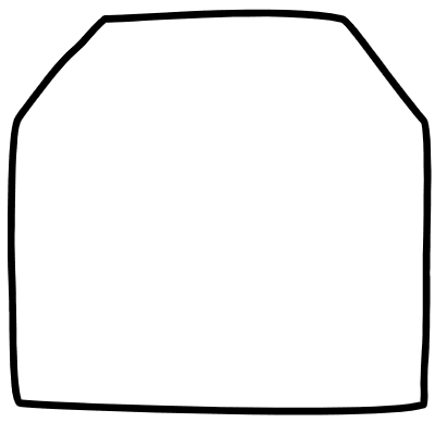 Shape Abstract Tag Square Trapezoid Element from Organica (Duo) Set