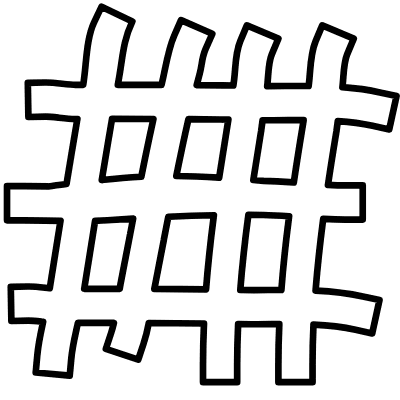 Shape Abstract Waffle Reticulum Element from Organica (Duo) Set