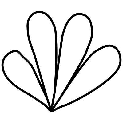 Shape Flower Nature Outline Bloom Element from Organica (Line) Set