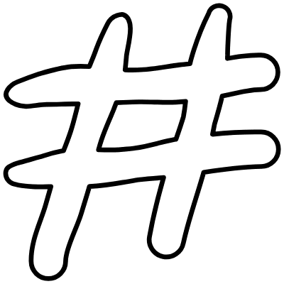 Shape Hashtag Waffle Element from Organica (Line) Set
