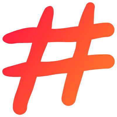 Shape Hashtag Waffle Element from Organica (Gradient) Set