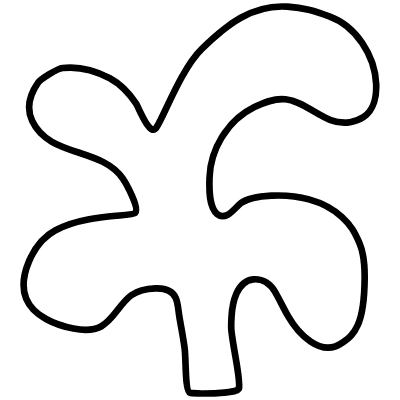 Shape Leaves Shrub Nature Element from Organica (Line) Set