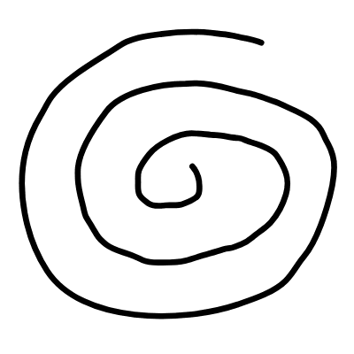 Shape Spiral Circle Element from Organica (Line) Set