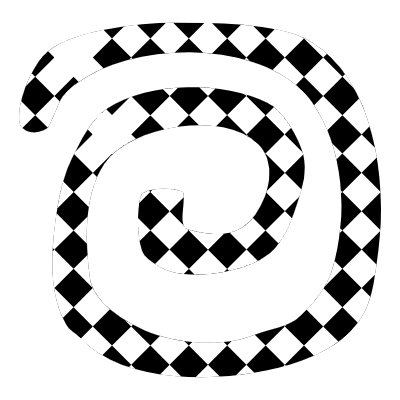 Shape Spiral Square Element from Organica (Texturized) Set