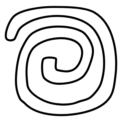 Shape Spiral Square Element from Organica (Line) Set