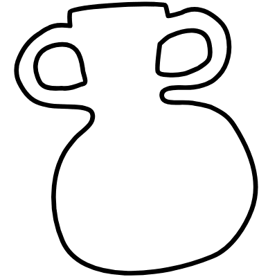 Shape Vase Ancient Jar Element from Organica (Line) Set