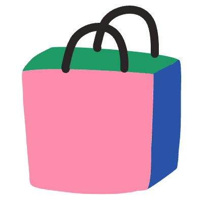 Shopping Bag Element from Doodles (Flat) Set
