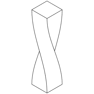Spiral Square Element from 3D Motifs (Line) Set