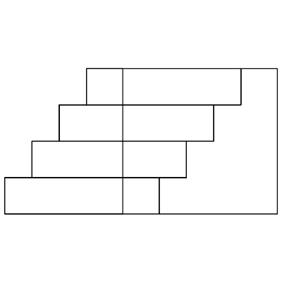 Stairs 1 Element from Symbols 3D - Wireframe Set