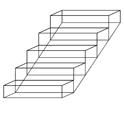 Stairs 2 Element from 3D Motifs (Wireframe) Set