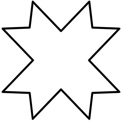 Star Ribbon Cross Element from Geometrica (Line) Set