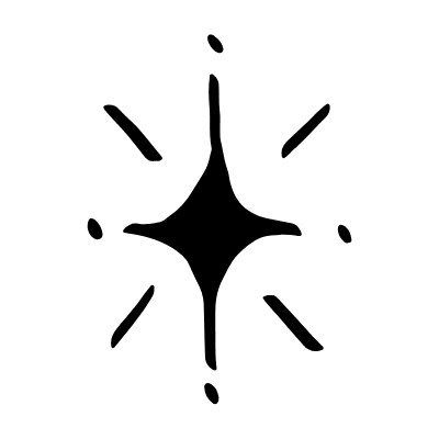 Star Sparkle Shine Doodle 4 Element from Scribbles (Sketch Style) Set