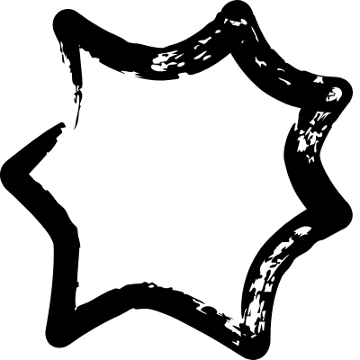 Starburst Bang Element from Blob Shapes - Outlined Ink Set