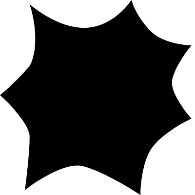 Starburst Bang Element from Blob Shapes - Flat Set