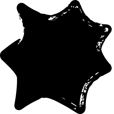 Starburst Bang Element from Blob Shapes - Rough Ink Set