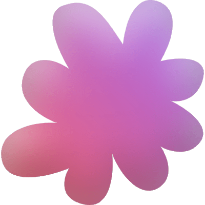 Sun Flower Element from Blob Shapes - Gradient Set