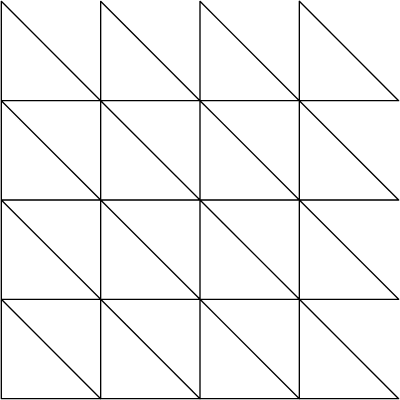 Triangle Oblique Pattern Element from Minimal Patterns (Line) Set