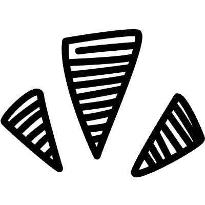 Triangle Pointing Line Element from Scribbles (Variable Thickness Style) Set