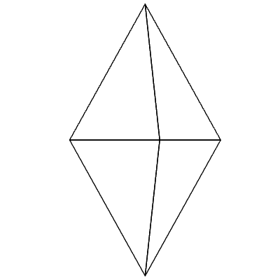 Triangle Pyramid Octahedron 1 Element from 3D Motifs (Line) Set