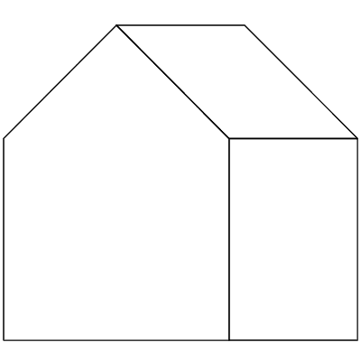 Triangle Square House Element from 3D Motifs (Line) Set