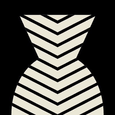 Vase Herringbone Element from Pop Tiles (Monochrome) Set