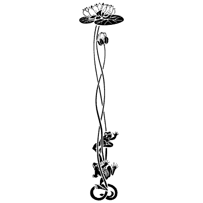 Vertical Ornament 13 Element from Art Nouveau Motifs Set