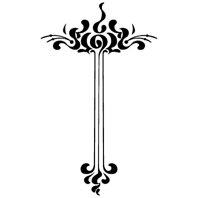 Vertical Ornament 17 Element from Art Nouveau Motifs Set