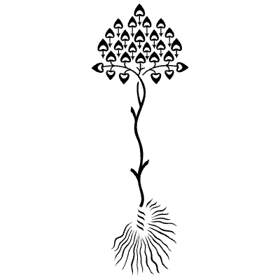 Vertical Ornament 23 Element from Art Nouveau Motifs Set