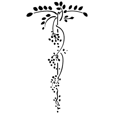 Vertical Ornament 3 Element from Art Nouveau Motifs Set