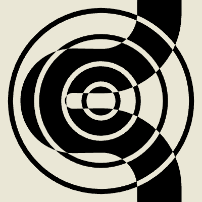 Vertical Worm Element from Pop Tiles (Monochrome) Set