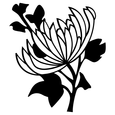 Vignette Flower Leaves 12 Element from Vintage Floral Motifs Set