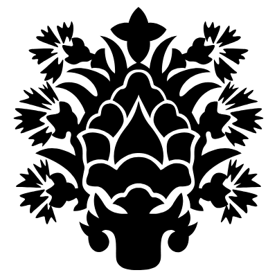 Vignette Flower Leaves 34 Element from Vintage Floral Motifs Set