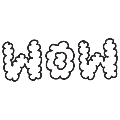 Wow Element from Doodles (Monochrome) Set