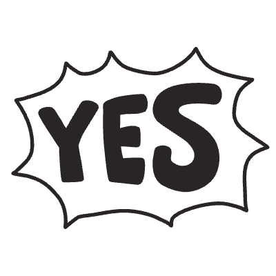 Yes Element from Doodles (Monochrome) Set