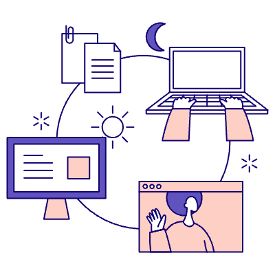 Asynchronous Work 2 Illustration from Bangalore - Pro Set