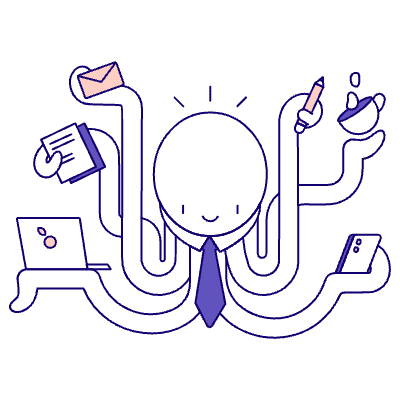 Multitasking 2 Illustration from Bangalore - Pro Set