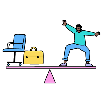 Work Life Balance Illustration from Dhaka Set