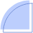 Abstract Circle Sharp Half Element from Geometric shapes Set
