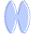 Abstract Pastry Bow Element from Geometric shapes Set