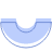 Circle Half Element from Geometric shapes Set