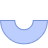 Circle Half Element from Geometric shapes Set