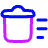 Delete Sweep Trash Icon from Plump Neon Set