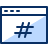Window Hashtag Icon from Cyber Duotone Set