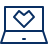 Laptop Heart Icon from Cyber Line Set