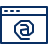 Window AT Sign Icon from Cyber Line Set